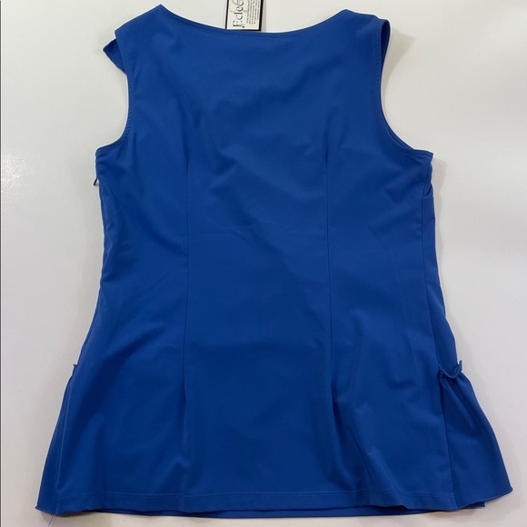Joseph Ribkoff Royal Blue Sleeveless Ruffle Peplum Blouse Women’s Sz 10 - Picture 4 of 9